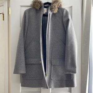 Like new gray JCrew Factory Parka in size 8.